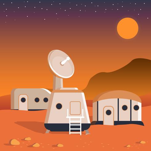 Martian Colony vector