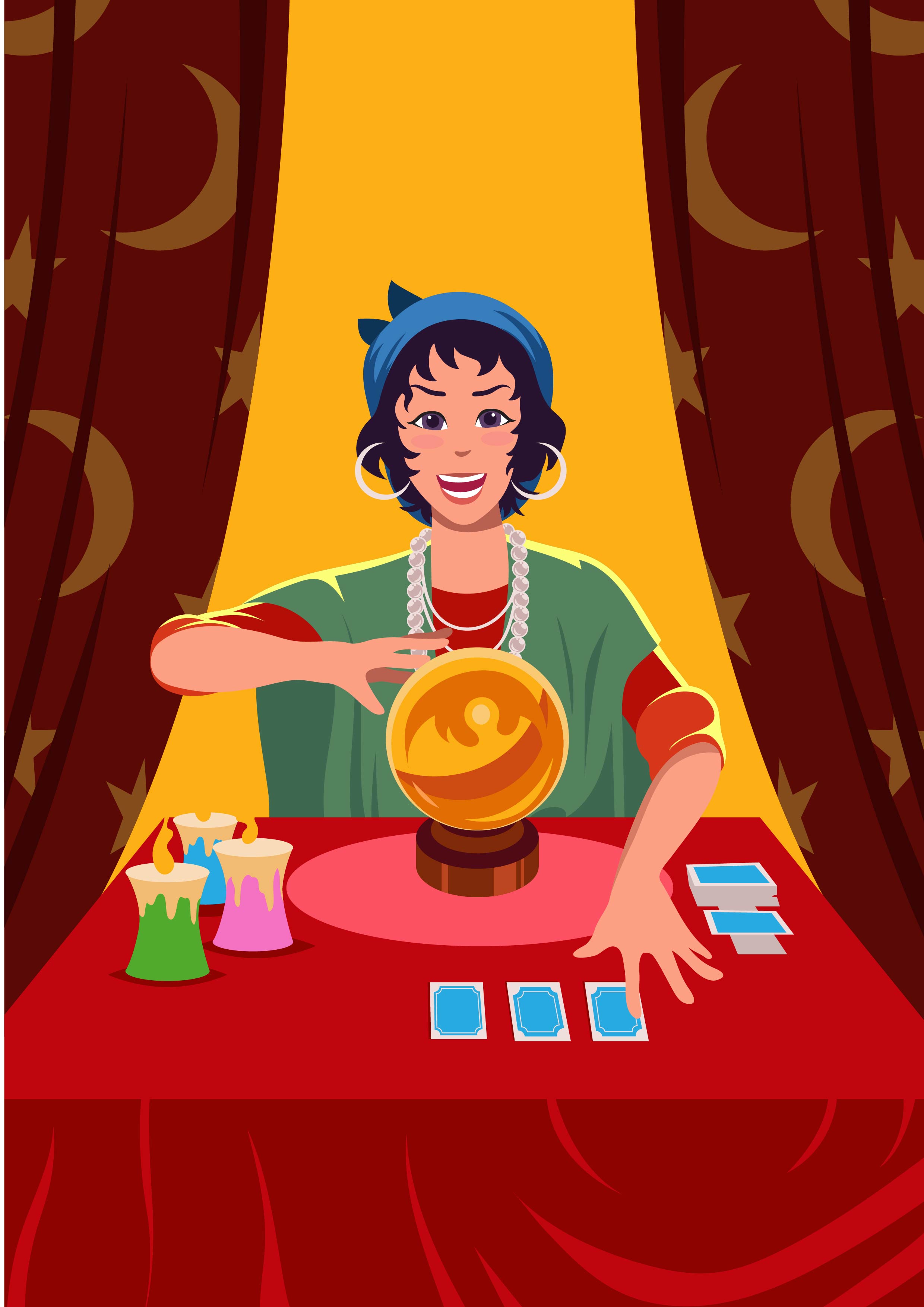 Fortune Teller 187146 Vector Art at Vecteezy