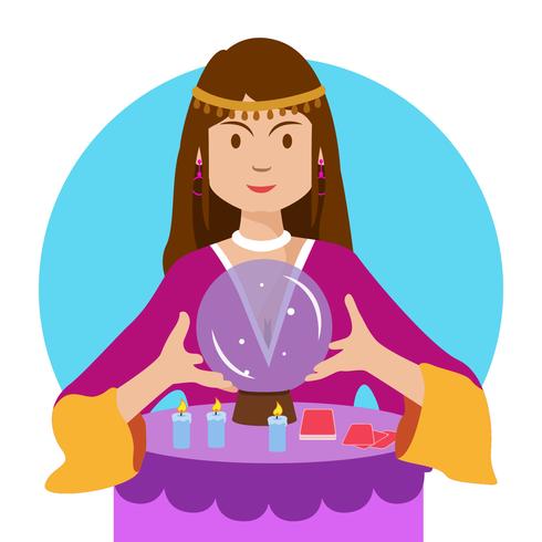 Fortune teller illustration vector