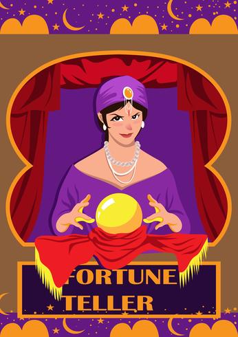 Woman Fortune Teller vector