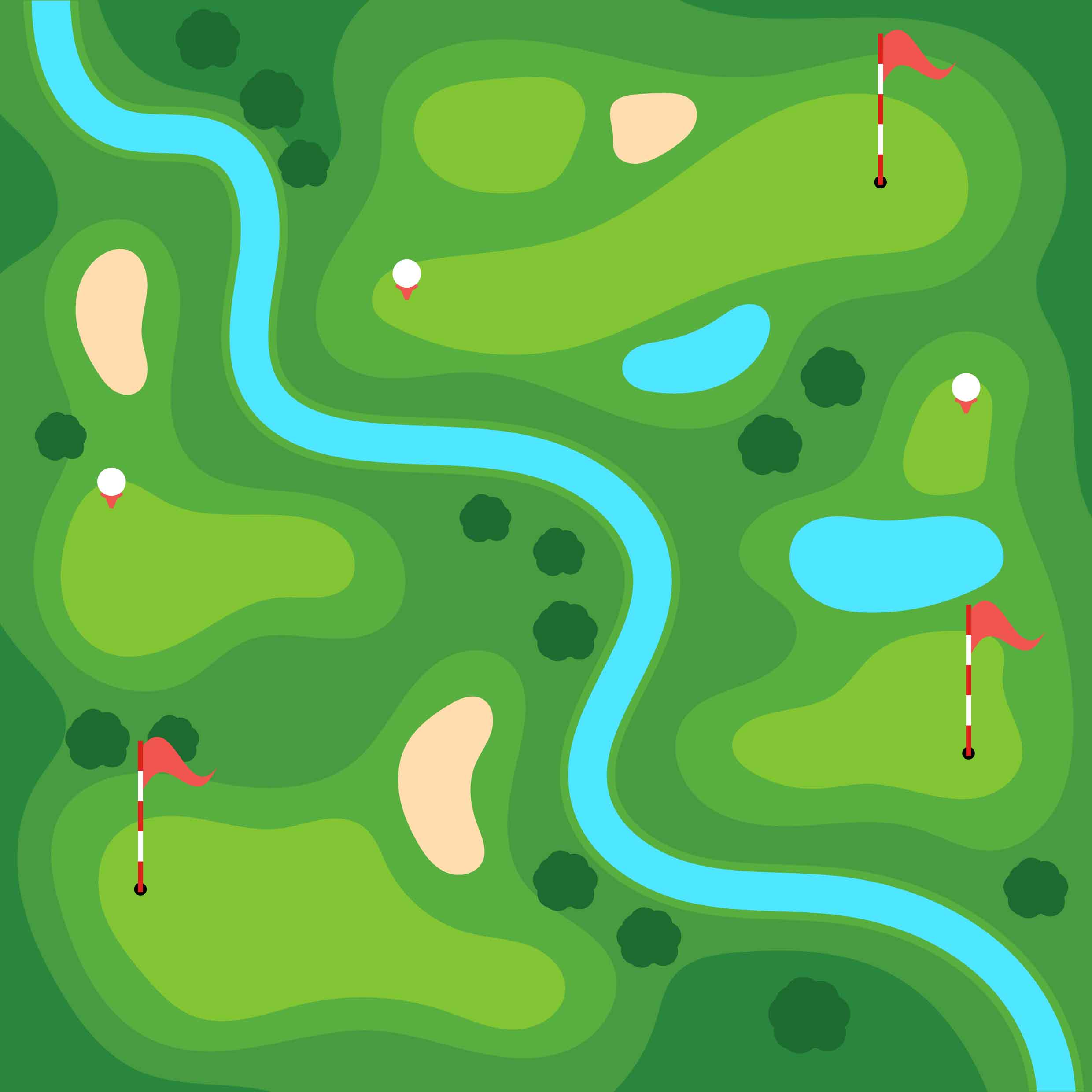 Download Overhead View Golf Course - Download Free Vectors, Clipart Graphics & Vector Art