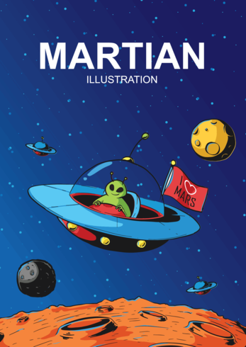 Martian Illustration vector