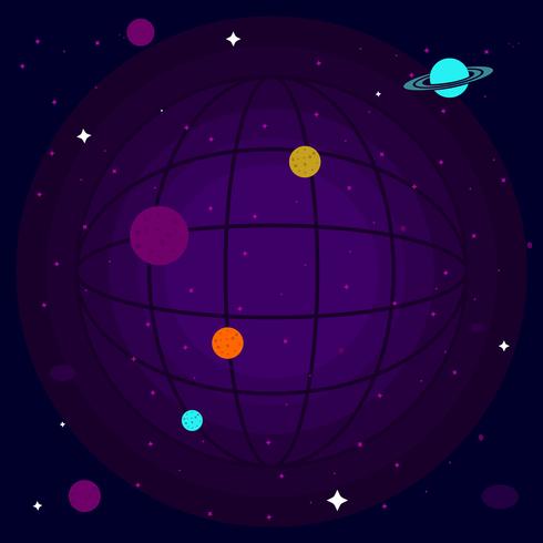 Ultra Violet Galactic Background Vector