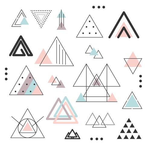 Abstract Triangles Set Vector 