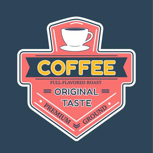 vector de insignia de logotipo de café