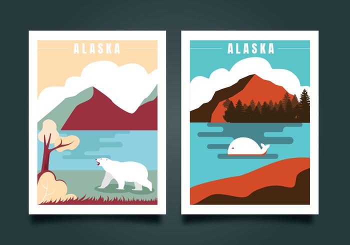 Postcard From Alaska Vector Design