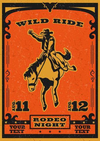 rodeo flyer vector