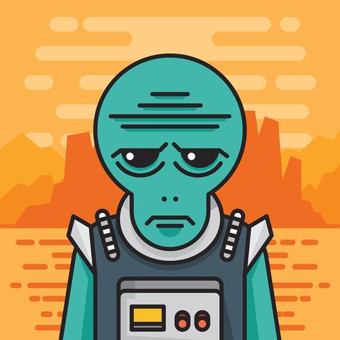Martian Illustration vector