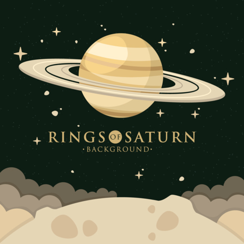 Anillos de fondo de Saturno vector