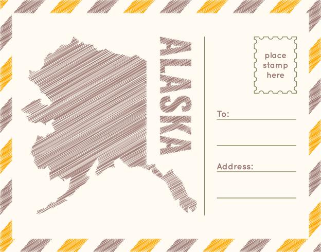 Unique Postcard from Alaska Vectors