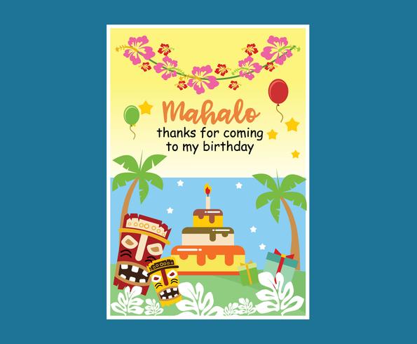 Vector de cumpleaños de Mahalo