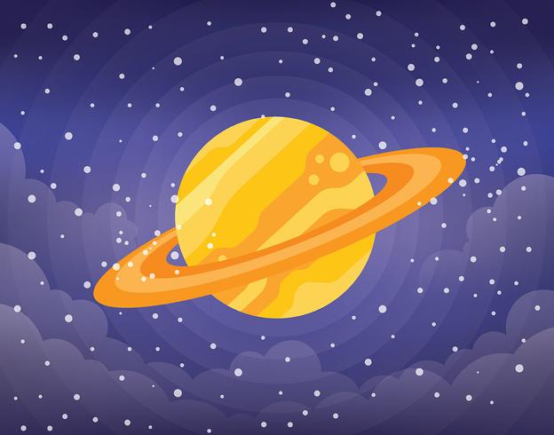 Anillos de la ilustración de Saturno vector