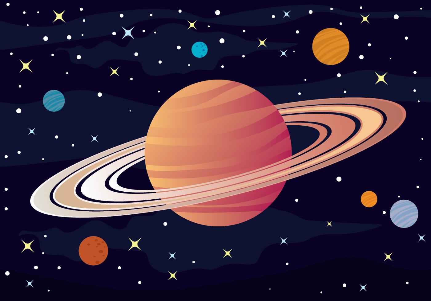 Rings of Saturn Illustration 187336 Vector Art at Vecteezy