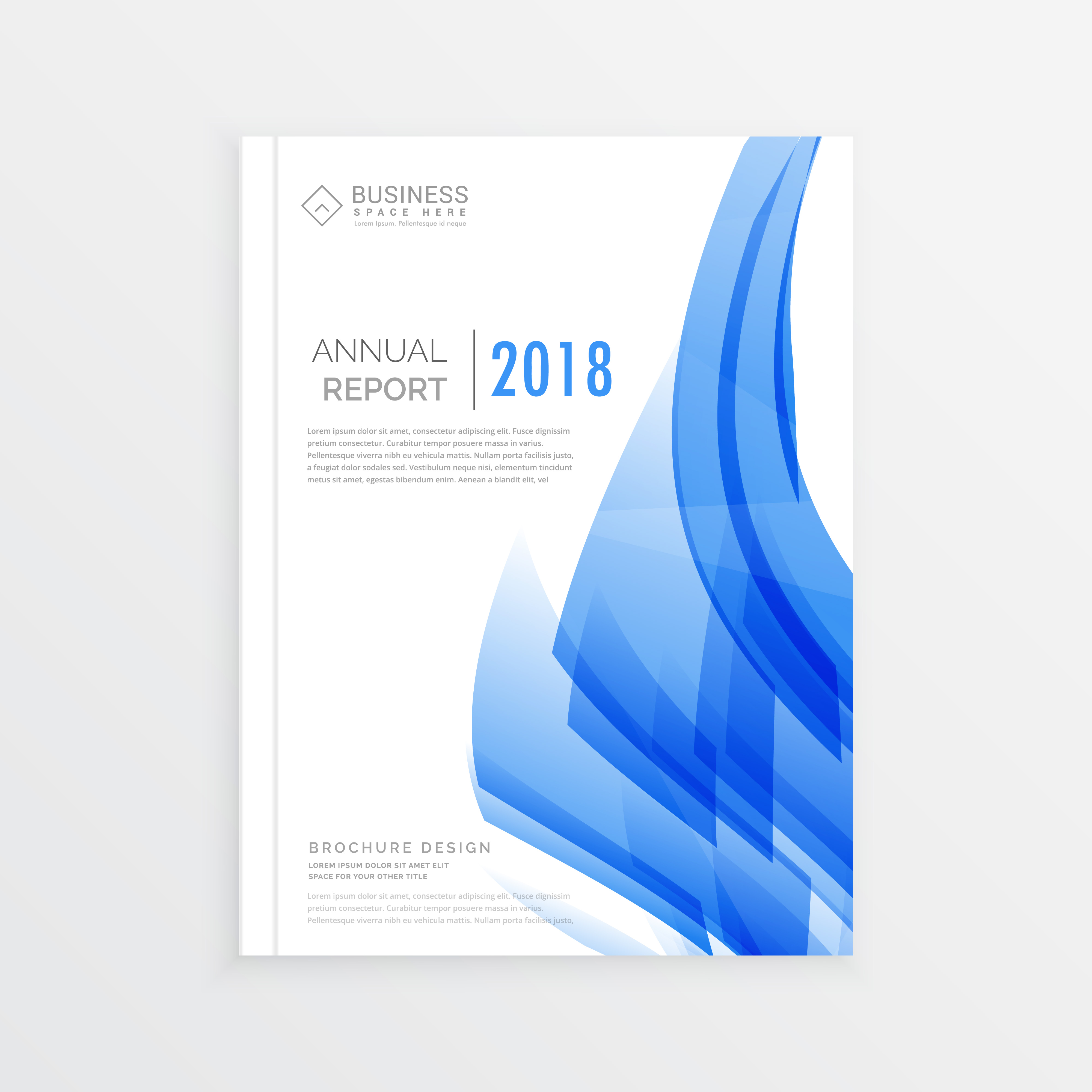 Business Annual Report Cover Page Template In A4 Print Size With 