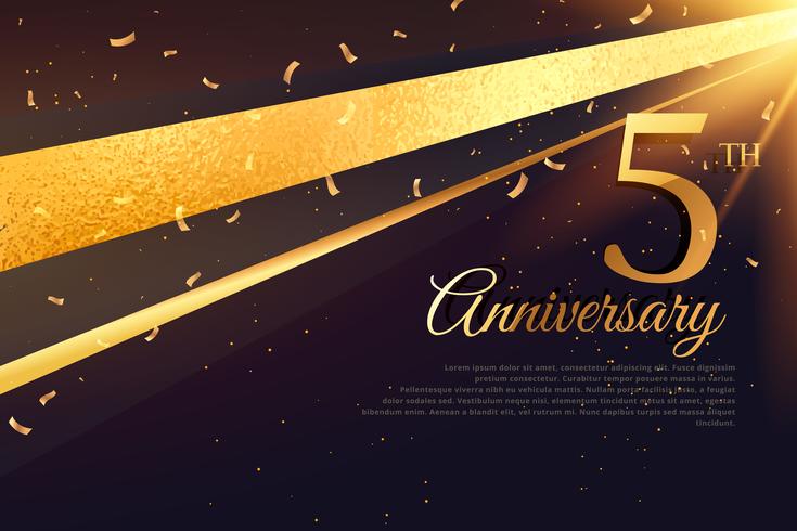 5th anniversary celebration card template - Download Free ...