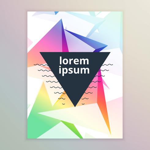 colorful geometric polygon brochure flyer template download free