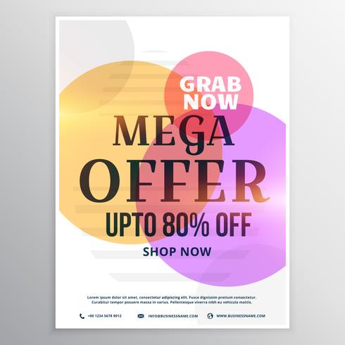 mega sale discount voucher design template download free vector