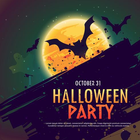 halloween party invitation background with flying bats - Download Free Vector Art, Stock Graphics & Images