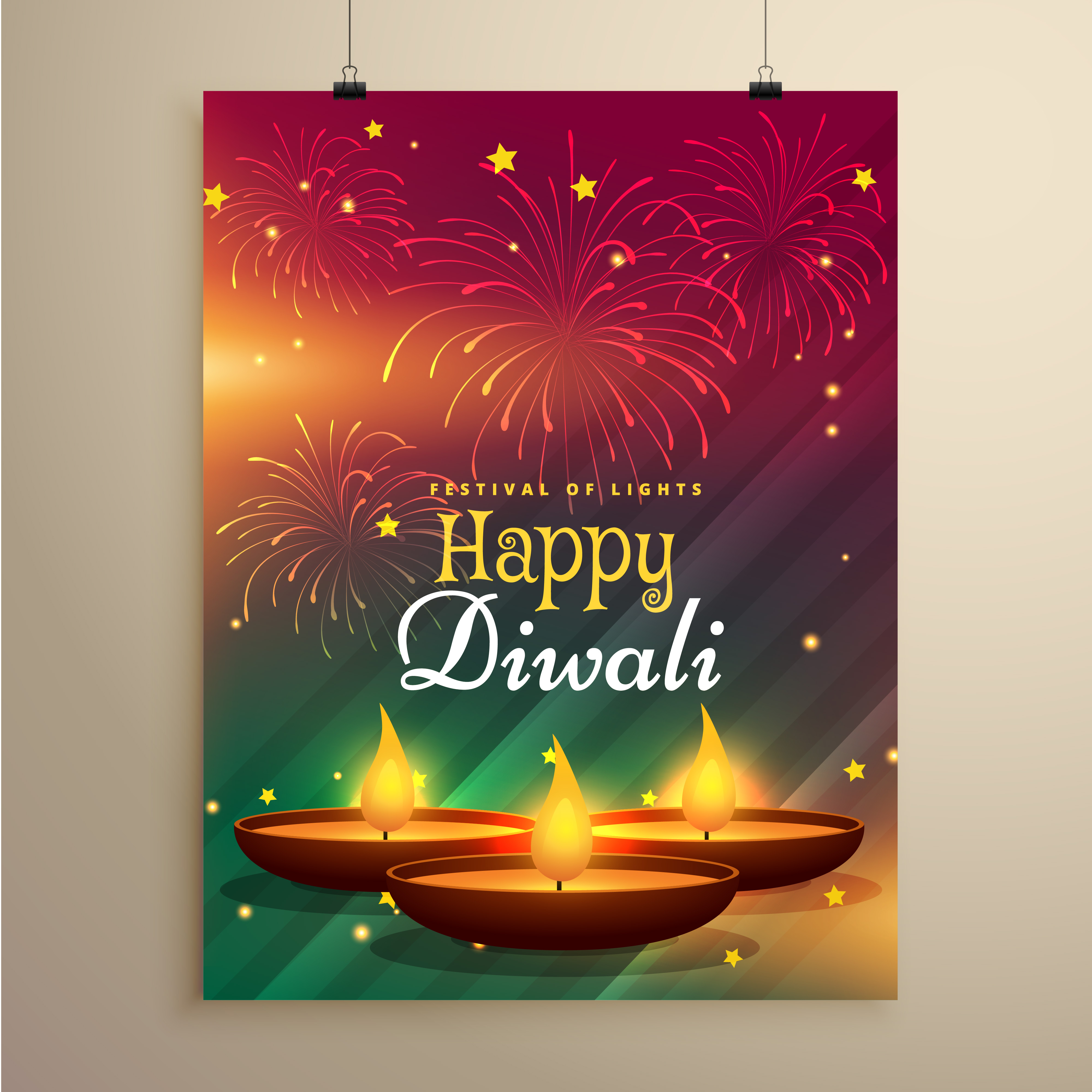 stylish-diwali-festival-flyer-template-with-three-realistic-diya