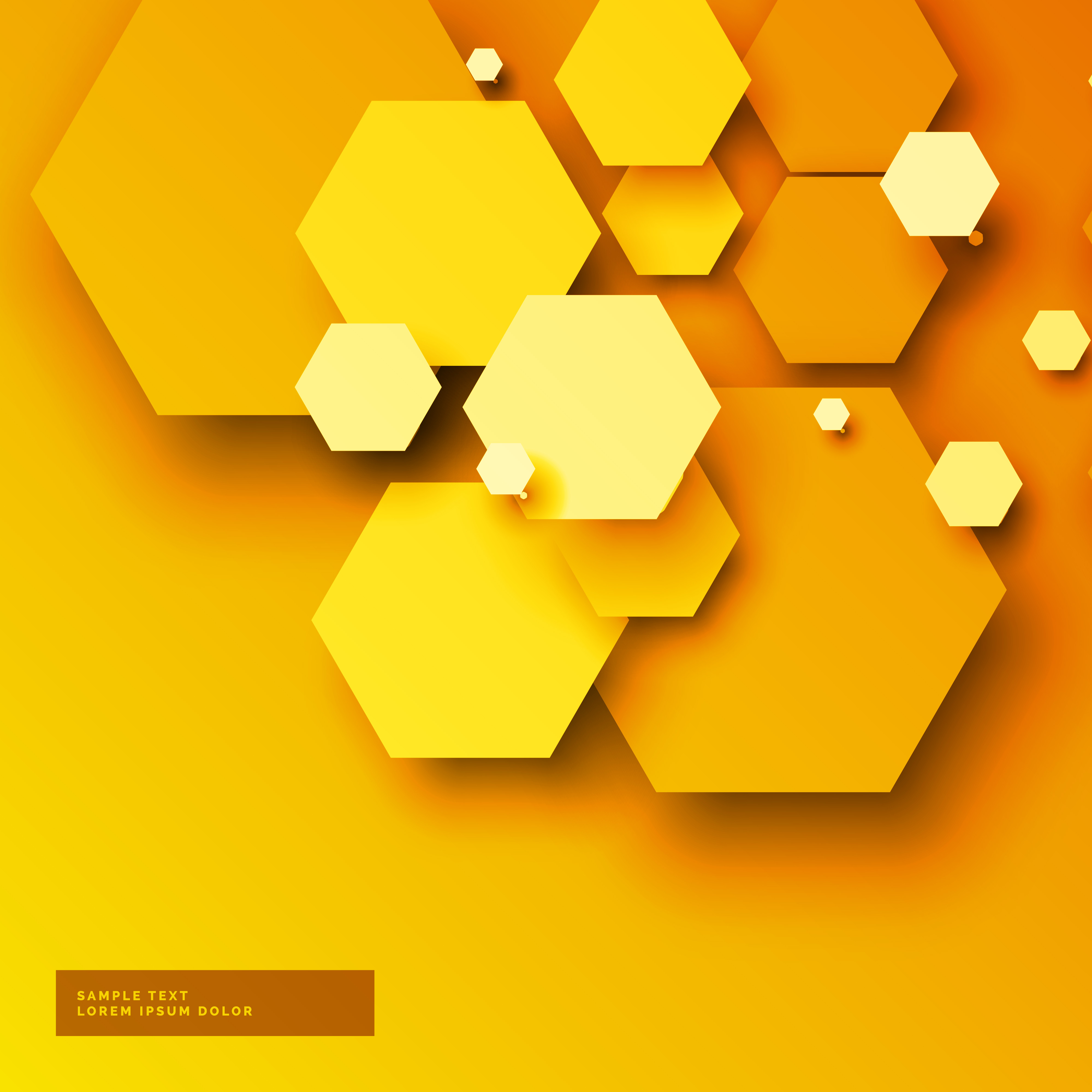 yellow background with 3d hexagonal shapes Download Free yellow background with 3d hexagonal shapes Download Free