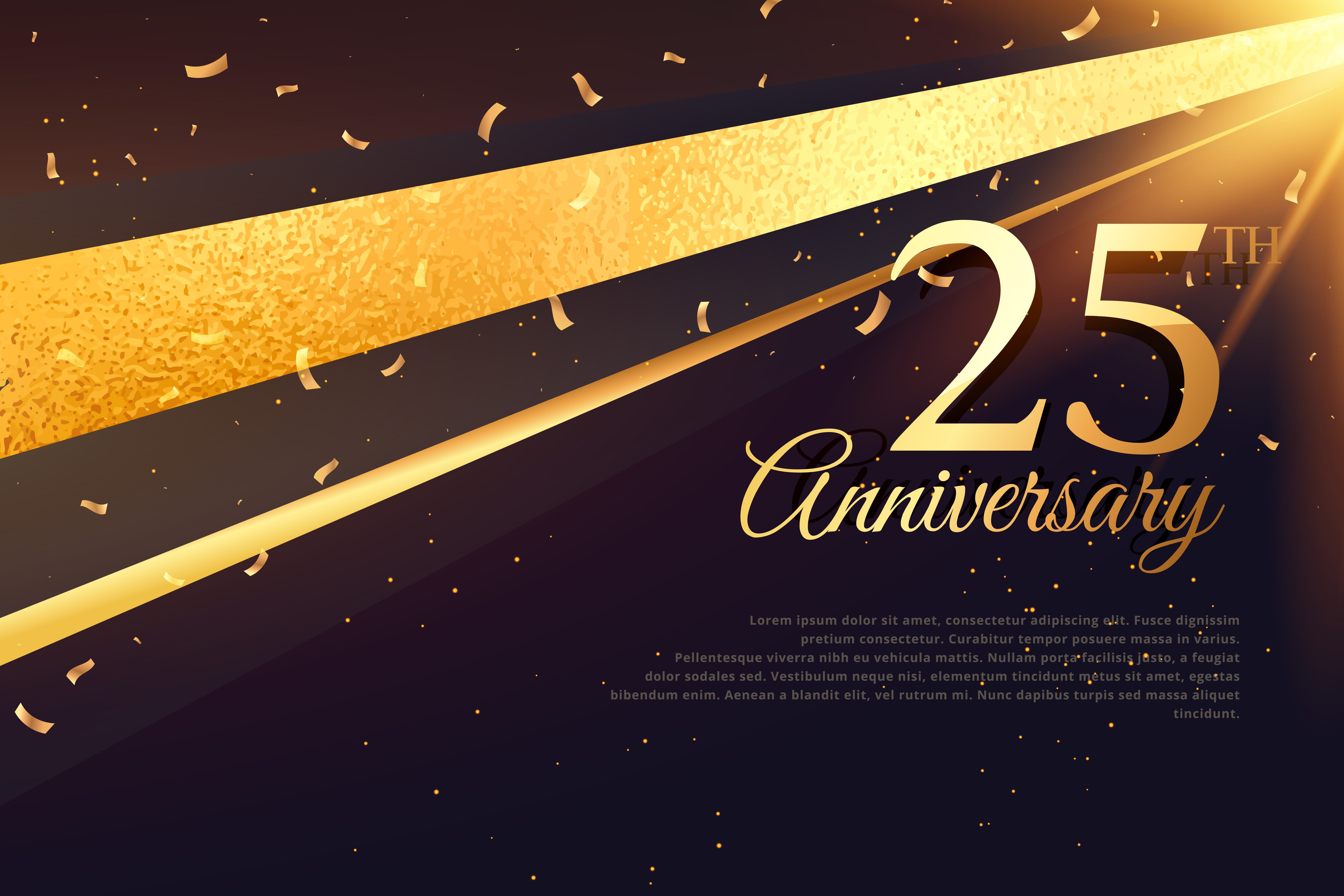 Plantilla de tarjeta de celebraciÃ³n 25 aniversario - Descargue GrÃ¡ficos ...