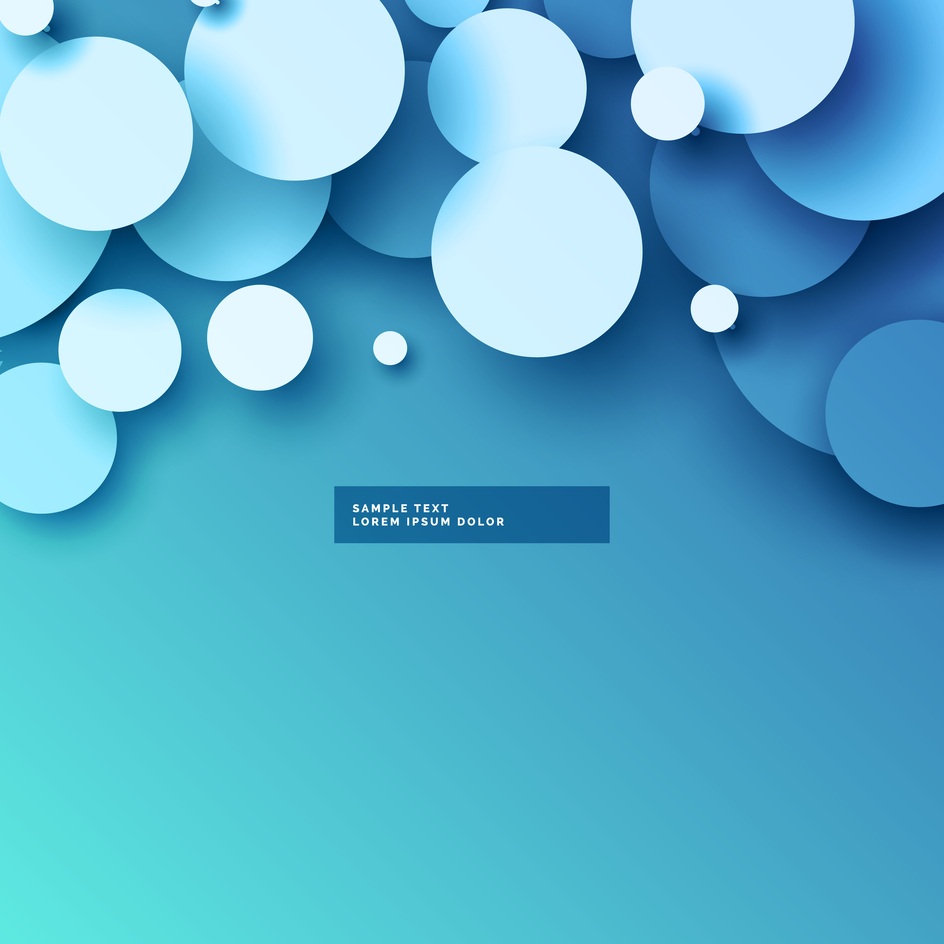 blue background with 3d circles design Download Free