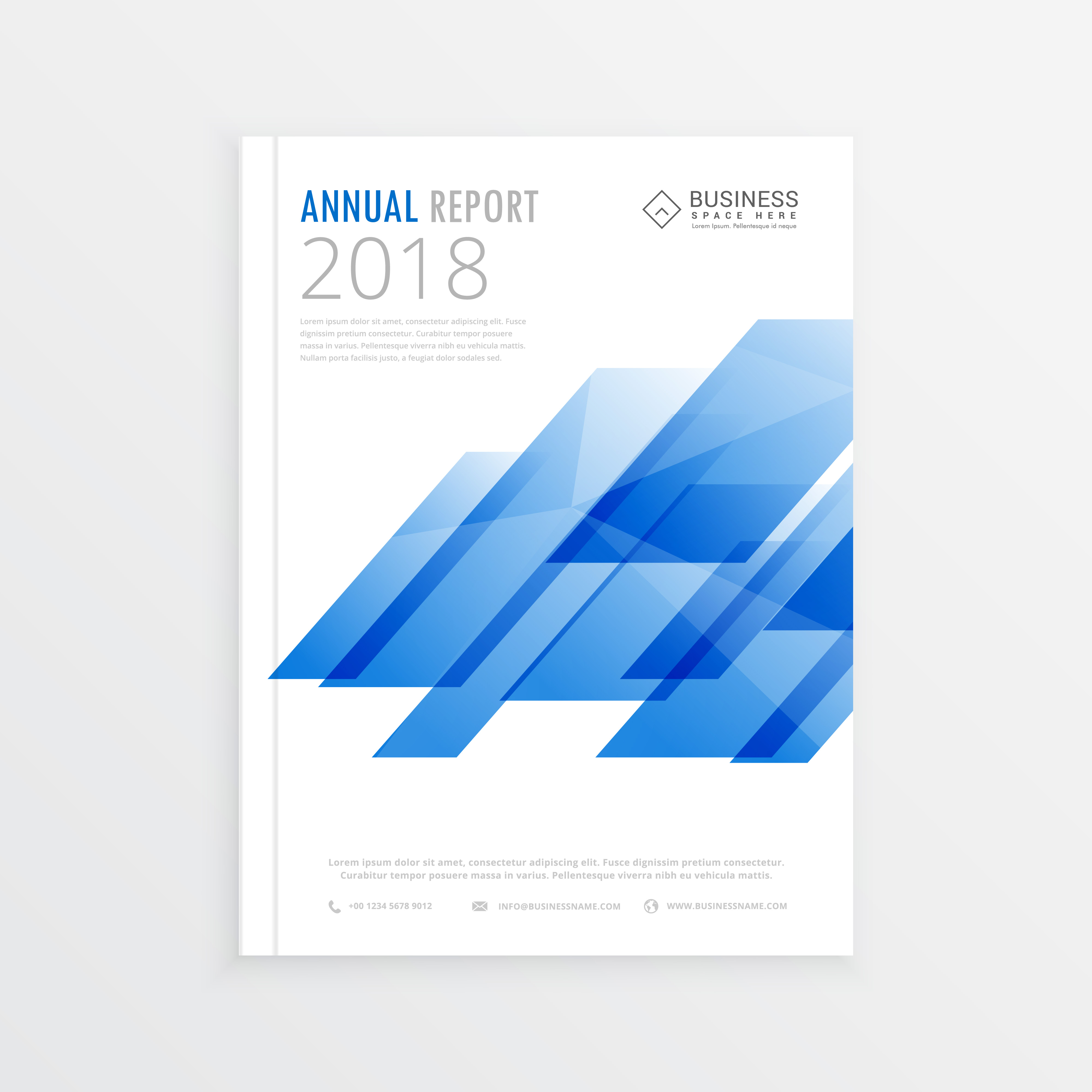 annual report mockup template page, brochure design with abstrac - Download Free Vector Art ...