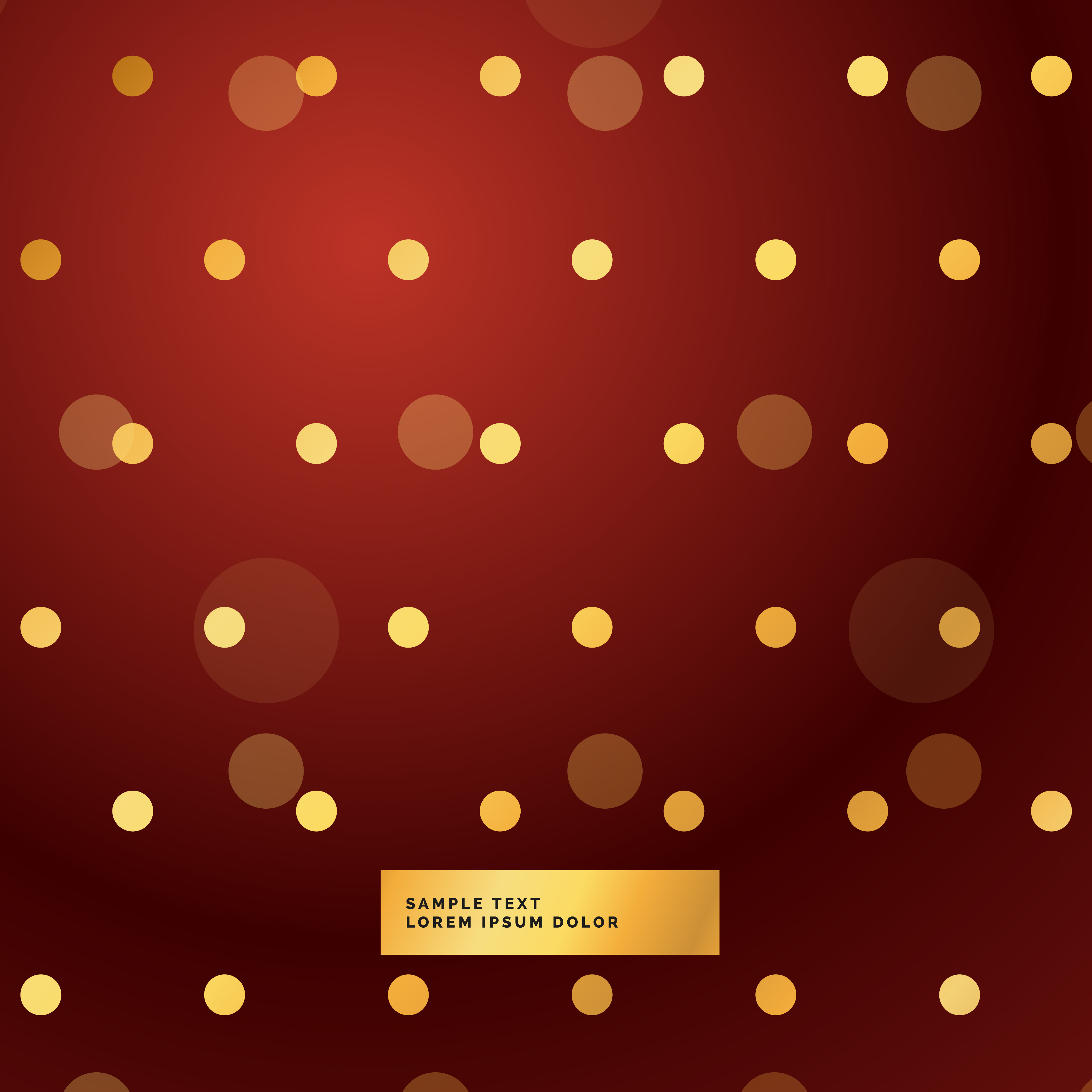 red background with golden polka dots - Download Free Vector Art, Stock