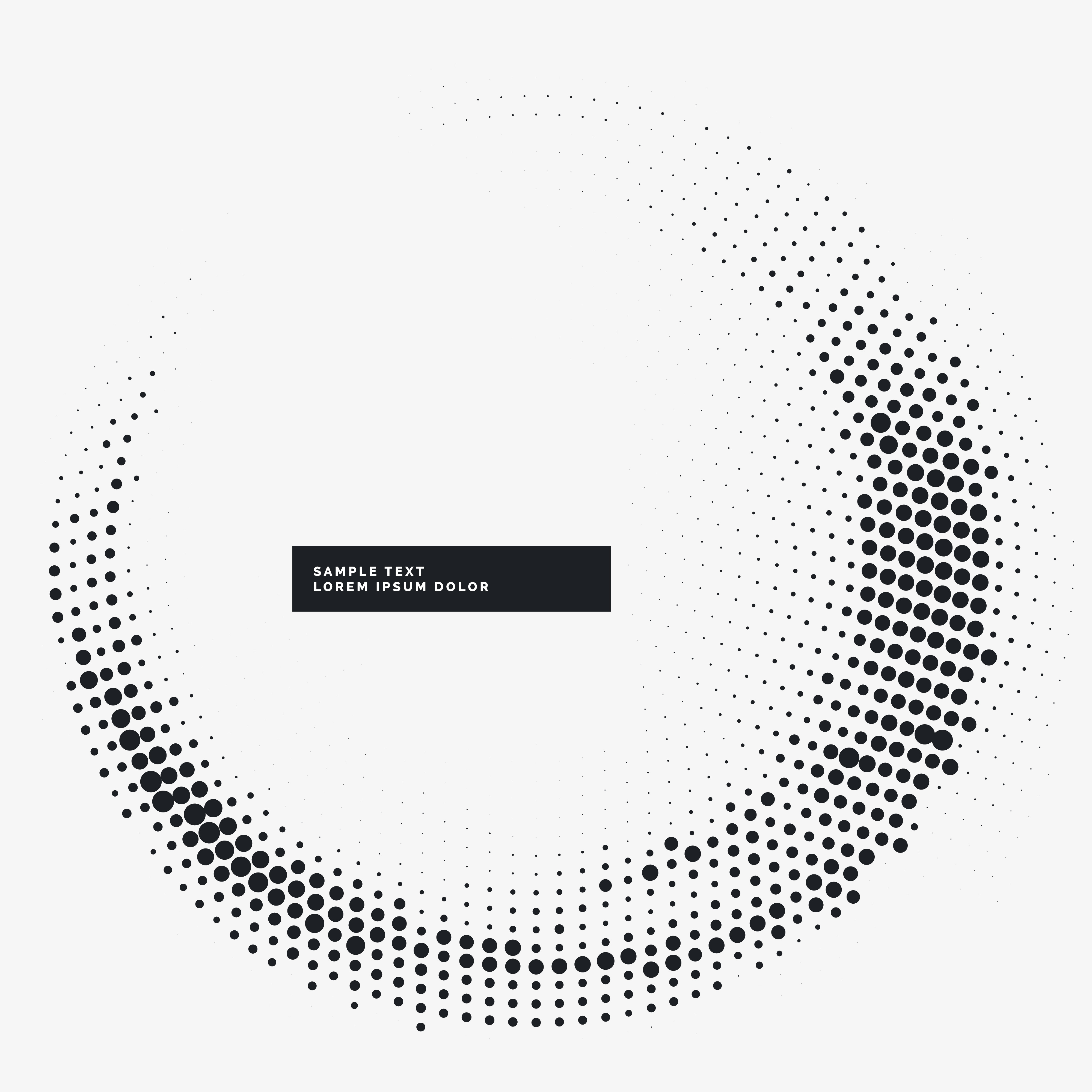 Minimal Halftone Circular Frame Background Download Free Vector Art