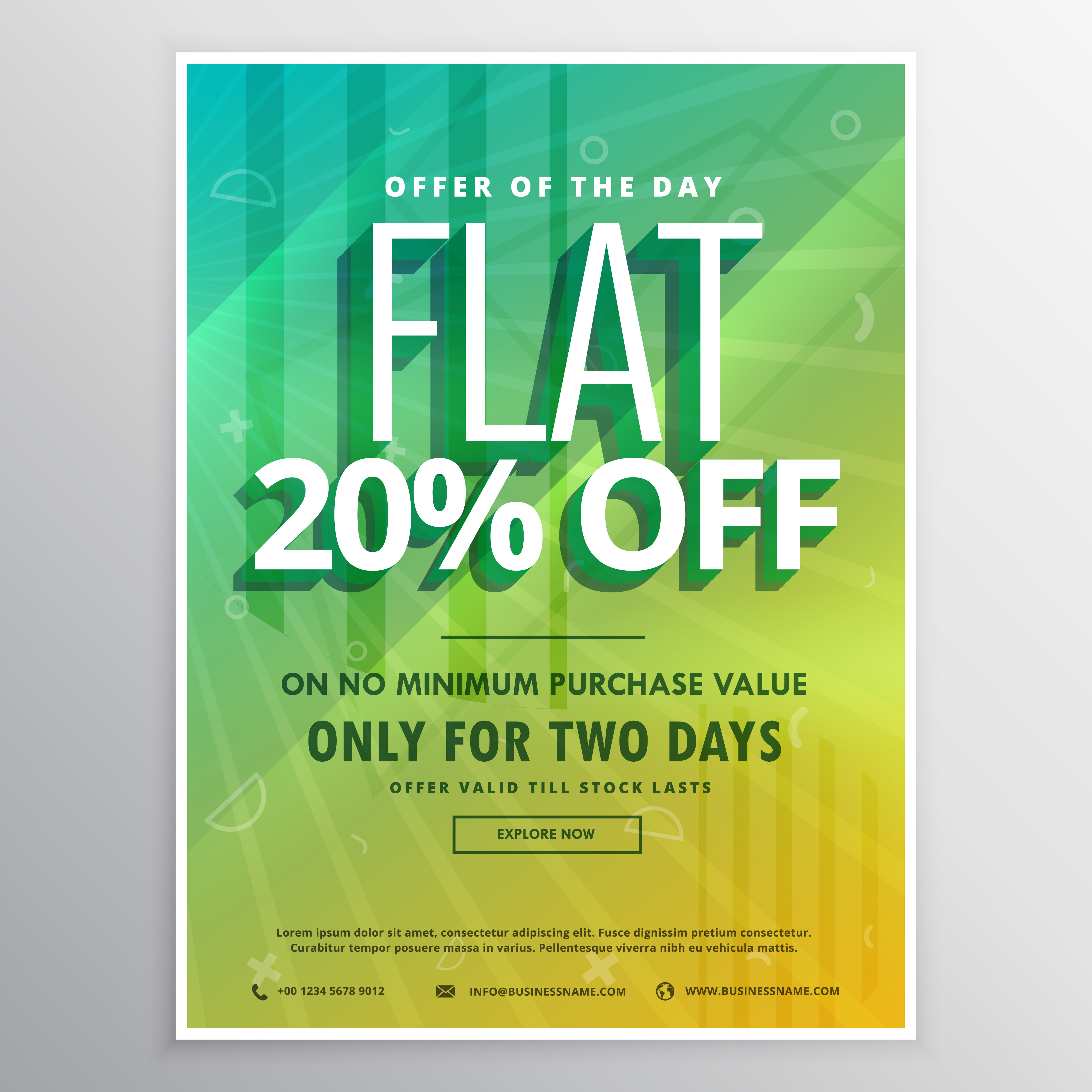 discount-and-sale-brochure-flyer-poster-template-for-advertising-download-free-vector-art