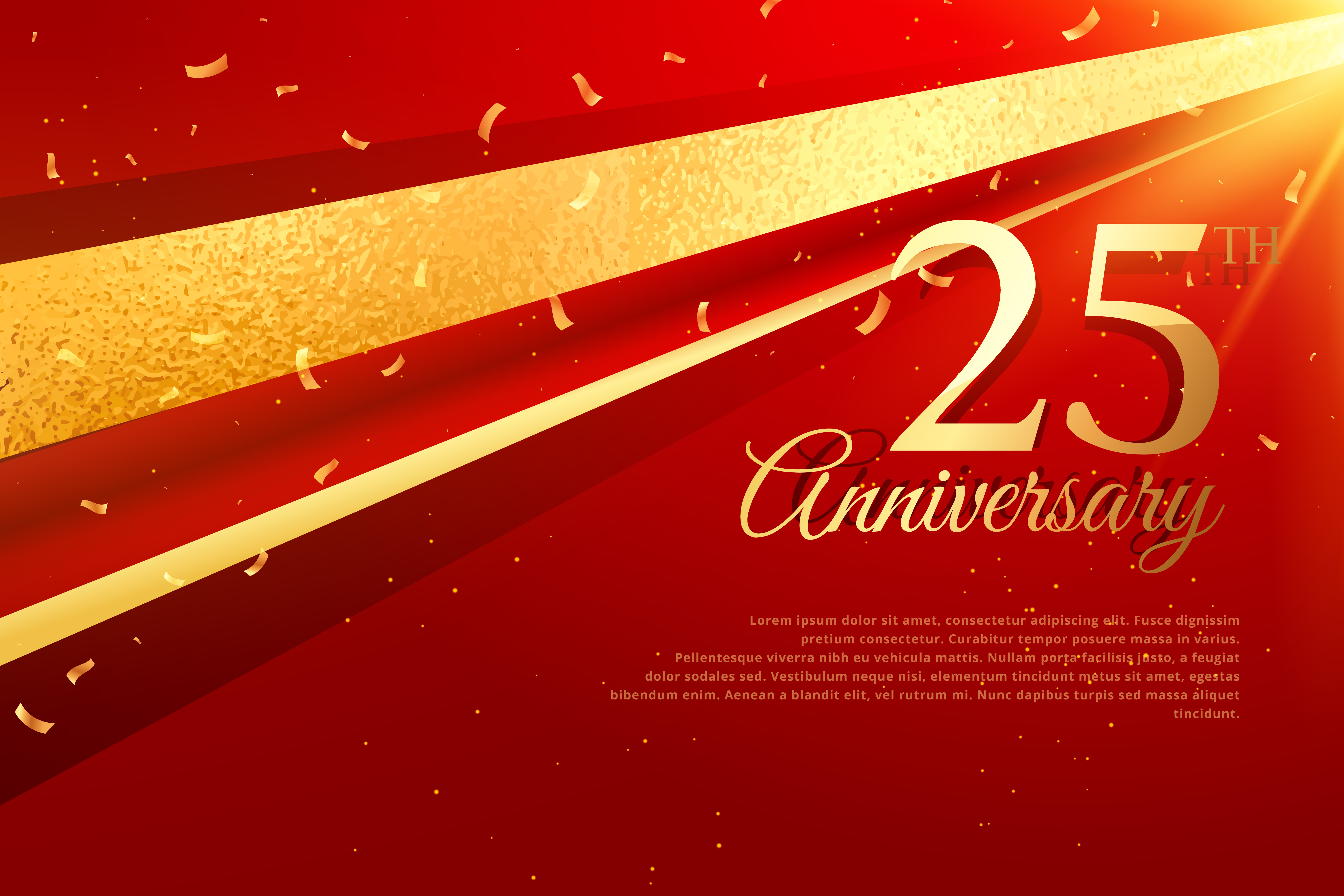 25th Anniversary 25th Anniversary Symbol Stock Illustration