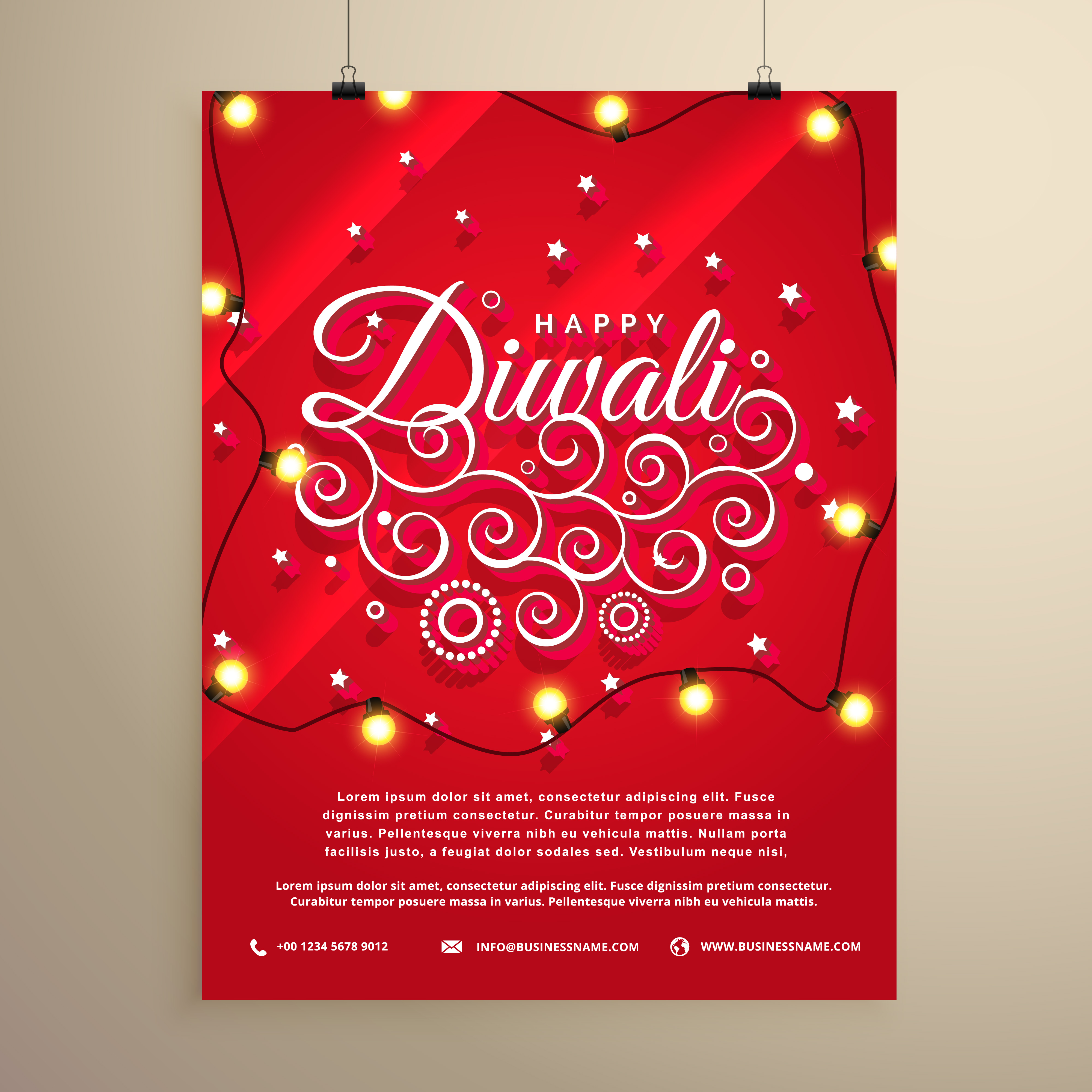 diwali flyer invitation template for the festival Download Free