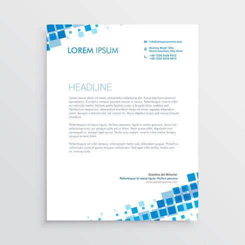abstract blue creative letterhead design download free vector art cool letterhead design