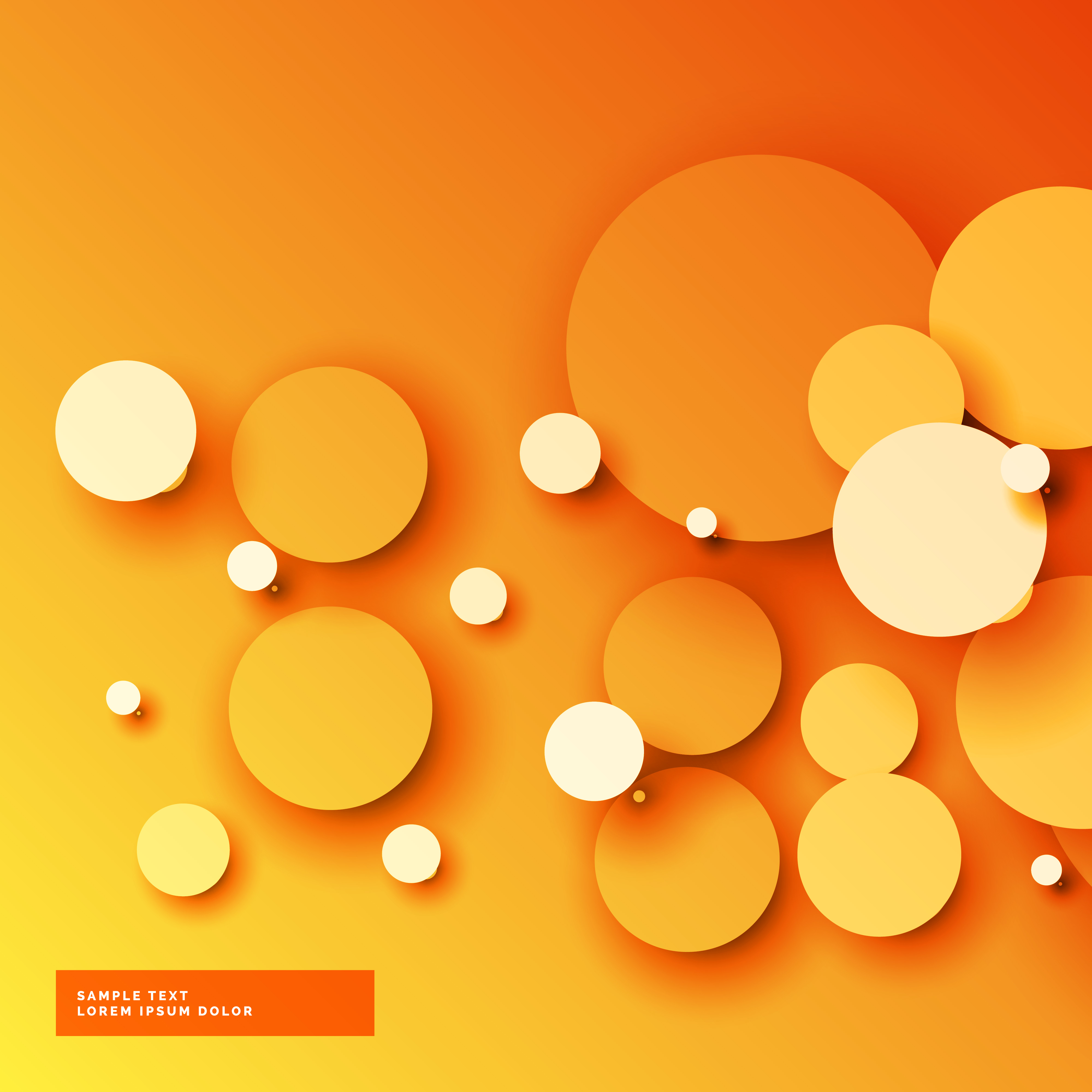 bright orange 3d circles background Download Free Vector Art, Stock