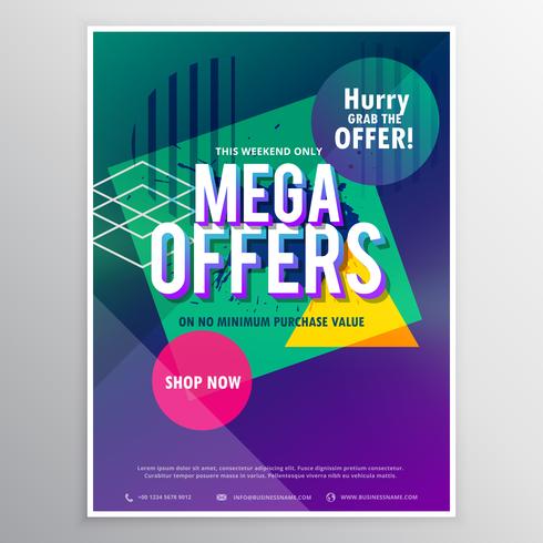 Promotional Mega Brochure Flyer Template With Abstract Geom Promotional Mega Brochure Flyer Template With Abstract Geom