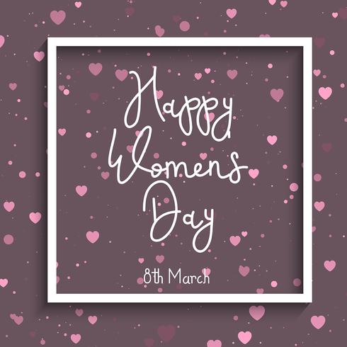 Women's Day heart background vector