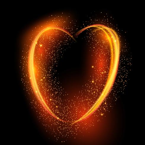 Glowing heart background  vector