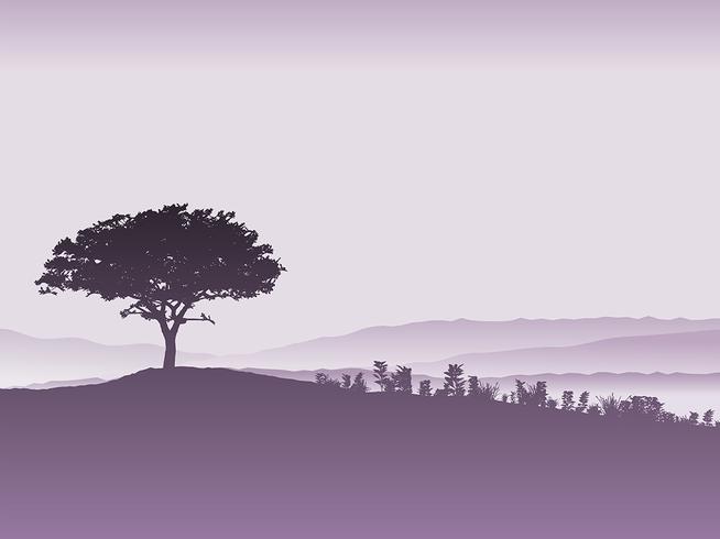 Tree landscape  vector