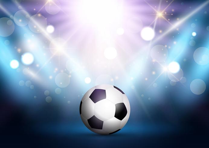 Football under spotlights  vector