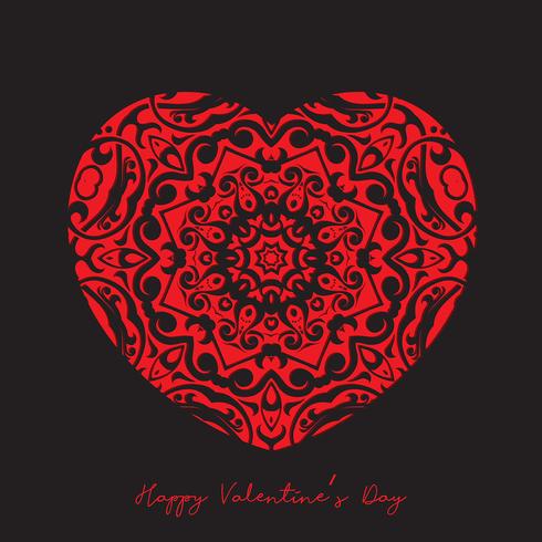 Decorative heart background for Valentine's day  vector