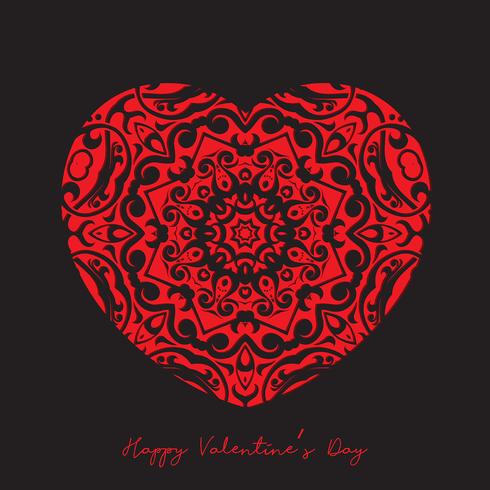 Fondo decorativo de corazón para el día de san valentín. vector