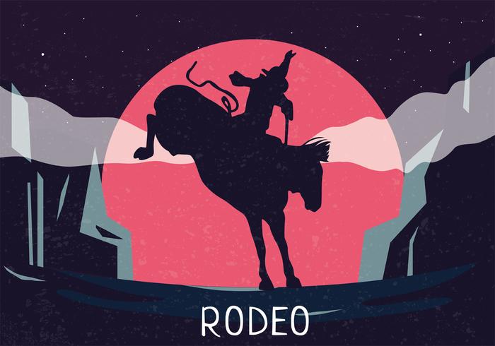 diseño de vector de volante de rodeo