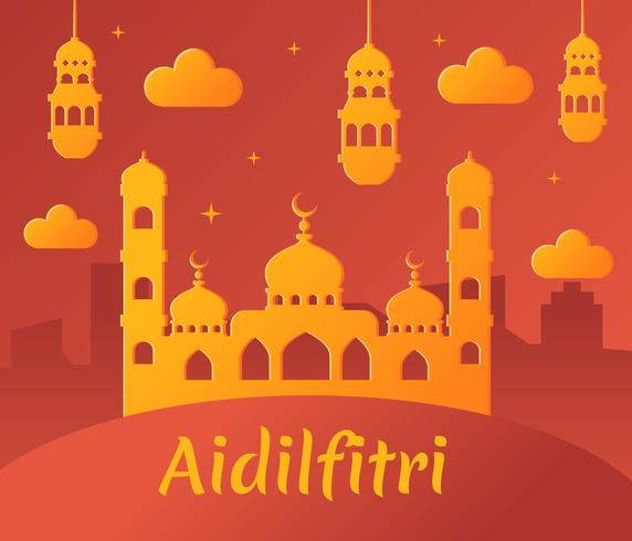 Aidifitri Background Vector