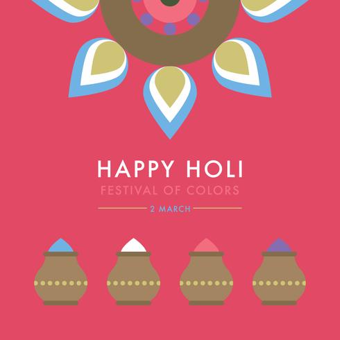 Poster For Holi Festival of Colors vector