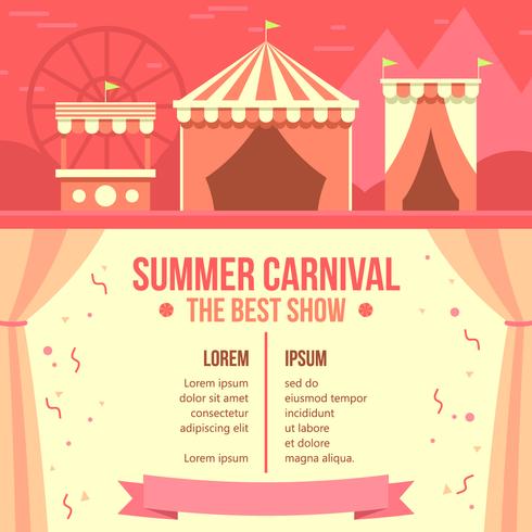 Verano Carnival Poster gratis Vector