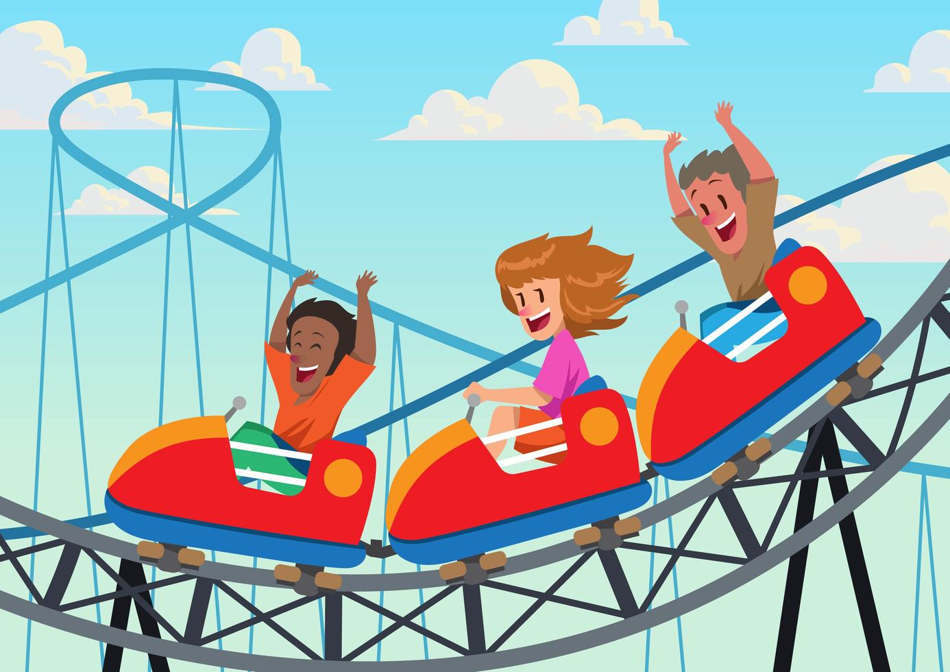 Ride Rollercoaster 190747 Vector Art At Vecteezy