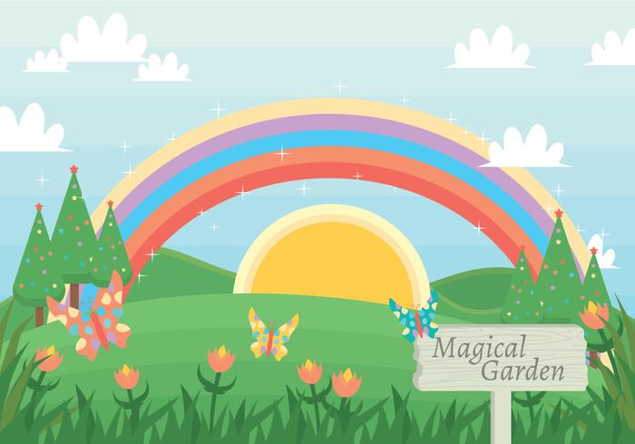 Magical garden vector