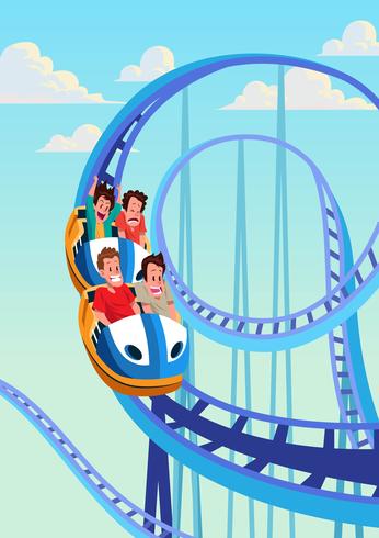 Rollercoaster Fun vector