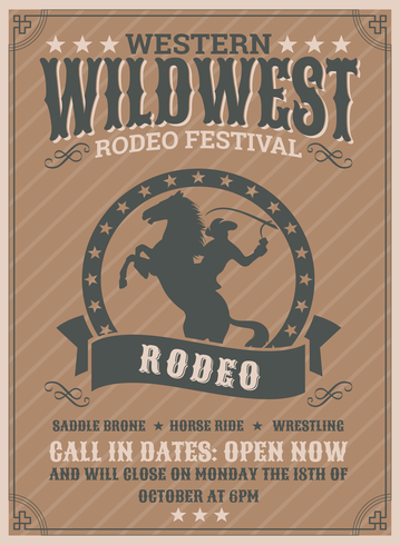 rodeo flyer vector