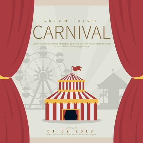 Ilustración de cartel de carnaval vector